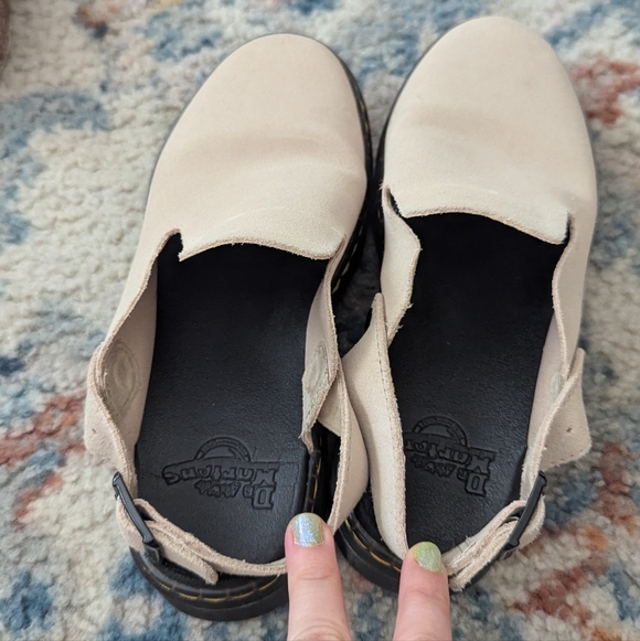 Dr. Martens Cream Mules - Picture 3 of 8